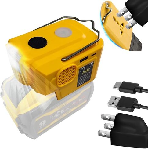 200W Power Inverter Compatible with Makita 18V Batterys, DC 18V to AC 110-120V Battery Inverter, Charger Adapter Battery Powered Outlet with 2 USB Ports & 1 Type-C & 1 AC Outlet in Saudi Arabia