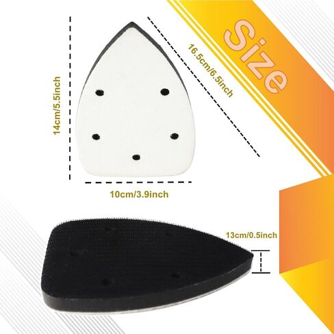 33pcs Sand Paper Mouse Sander Sandpaper 60-1500 Grits with 2pcs Detail Sander Paper Interface Pad Hook and Loop Triangle Sanding Pads with 5 Holes for 140mm Sanding Machine in Saudi Arabia