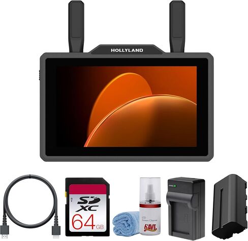 Hollyland Pyro 5 Wireless Video Transmitter and Receiver with 5.5 Inch Camera Field Monitor, 1500nit, 1312 ft, HDMI, SDI, RTMP (Bundle) in Saudi Arabia