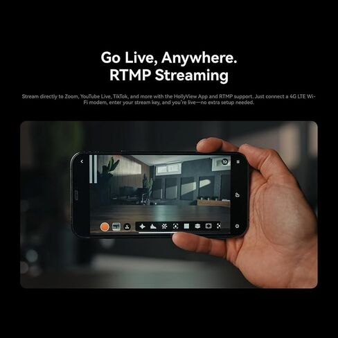 Hollyland Pyro 5 Wireless Video Transmitter and Receiver with 5.5 Inch Camera Field Monitor, 1500nit, 1312 ft, HDMI, SDI, RTMP (Bundle) in Saudi Arabia