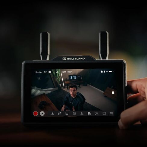 Hollyland Pyro 5 Wireless Video Transmitter and Receiver with 5.5 Inch Camera Field Monitor, 1500nit, 1312 ft, HDMI, SDI, RTMP (Bundle) in Saudi Arabia