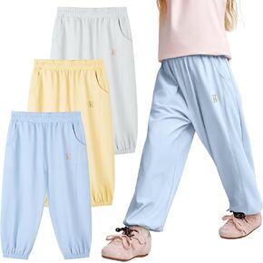 i-baby 3-Pack Unisex Baby Toddler Pants, Breathable Cooling Jogger Pants with Pocket and Elastic Waist in Kuwait