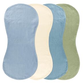 4 Pcs Muslin Changing Pad Liners Fits in Peanut Shape-Pink | Extra Thick & Ultra Soft for Warm Comfort, Waterproof Diaper Mat All Standard Baby Changers, 2-Sided Reusable in Kuwait