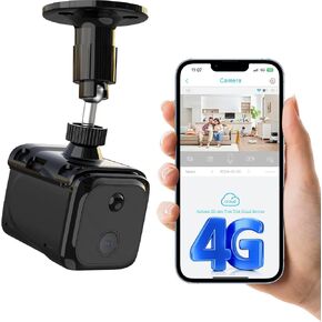 Cellular Security Camera Wireless, No WiFi Security Camera Indoor, 4G LTE Home/Office Cam with Auto Night Vision, Built-in SIM Card, 2K Live Video, 20 Day Standby Battery, PIR Motion Detection in Saudi Arabia