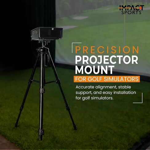 Adjustable Projector Tripod Stand for Golf Simulators | Adjustable 18–45 in height, 360° rotating gimbal, stable tripod base, compatible with short-throw projectors in Kuwait