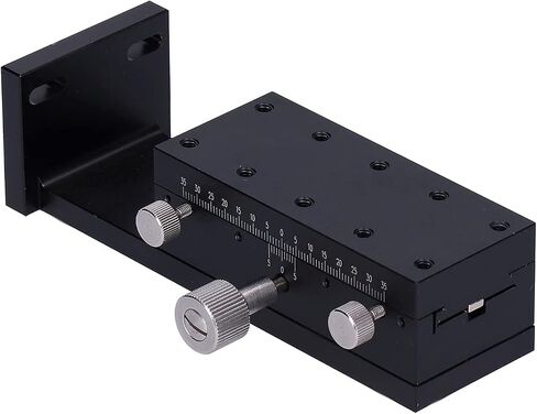 Manual Slide Stage for Fine Tuning Z-Axis, Gear-Type Knob Control Trimming Platform, 40x90mm Sliding Table, Aluminum Alloy Construction, for Optical Equipment in Saudi Arabia