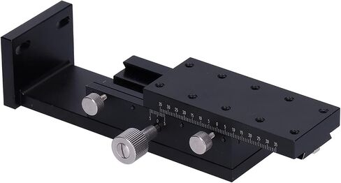 Manual Slide Stage for Fine Tuning Z-Axis, Gear-Type Knob Control Trimming Platform, 40x90mm Sliding Table, Aluminum Alloy Construction, for Optical Equipment in Saudi Arabia
