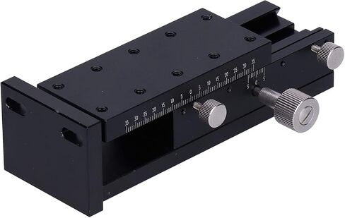 Manual Slide Stage for Fine Tuning Z-Axis, Gear-Type Knob Control Trimming Platform, 40x90mm Sliding Table, Aluminum Alloy Construction, for Optical Equipment in Saudi Arabia