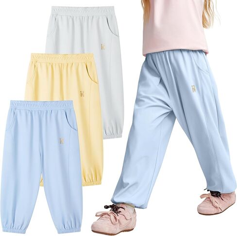 i-baby 3-Pack Unisex Baby Toddler Pants, Breathable Cooling Jogger Pants with Pocket and Elastic Waist in Kuwait
