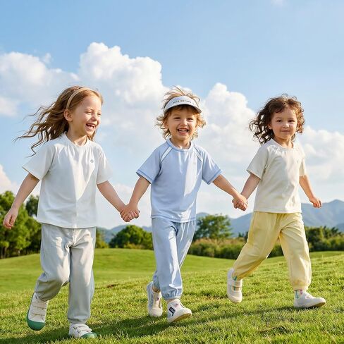 i-baby 3-Pack Unisex Baby Toddler Pants, Breathable Cooling Jogger Pants with Pocket and Elastic Waist in Kuwait