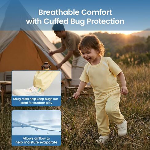 i-baby 3-Pack Unisex Baby Toddler Pants, Breathable Cooling Jogger Pants with Pocket and Elastic Waist in Kuwait