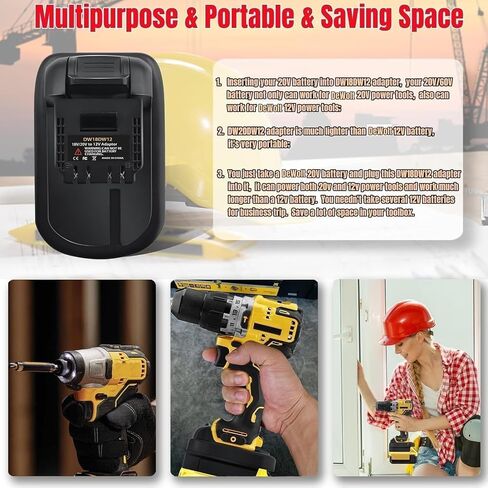 for Dewalt 20V to 12V Adapter Battery,for Dewalt 10.8V 12V Cordless Power Tools in Saudi Arabia