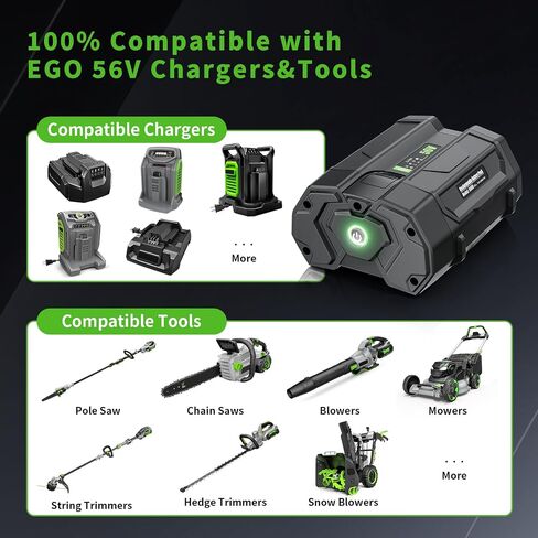 10.0Ah Battery Replacement for EGO 56V Battery Compatible with EGO 56 Volt Battery BA2800T BA4200T BA1400T BA5600T BA7620T Power Tools in Kuwait