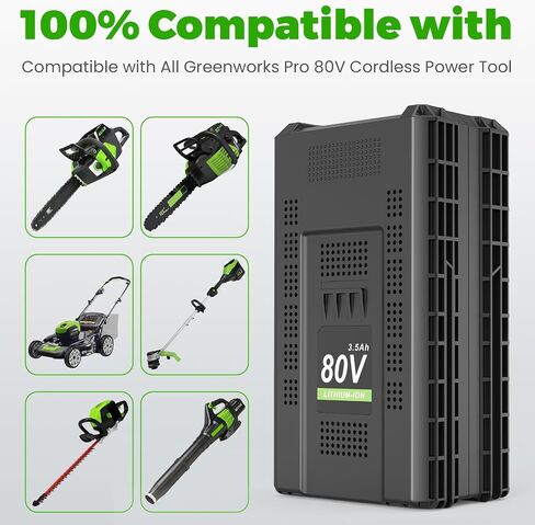 ARyee 2-Pack 80V 3500mAh بديلة لبطارية Greenworks 80v GBA80200 GBA80300 GBA80400 أدوات الطاقة اللاسلكية ليثيوم أيون (غير مناسبة لكوبالت) in Kuwait