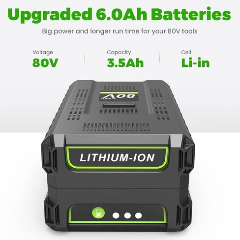 ARyee 2-Pack 80V 3500mAh بديلة لبطارية Greenworks 80v GBA80200 GBA80300 GBA80400 أدوات الطاقة اللاسلكية ليثيوم أيون (غير مناسبة لكوبالت) in Kuwait