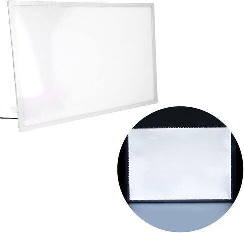 Chiyyak 16.9x12.2 Inch LED Barber Light Box Poster for Easy Image Replacement with Metal Stand in Saudi Arabia