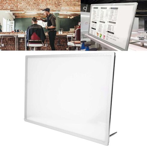 Chiyyak 16.9x12.2 Inch LED Barber Light Box Poster for Easy Image Replacement with Metal Stand in Saudi Arabia