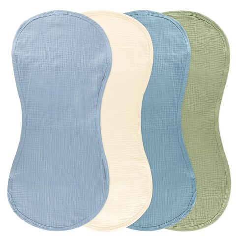 4 Pcs Muslin Changing Pad Liners Fits in Peanut Shape-Pink | Extra Thick & Ultra Soft for Warm Comfort, Waterproof Diaper Mat All Standard Baby Changers, 2-Sided Reusable in Kuwait