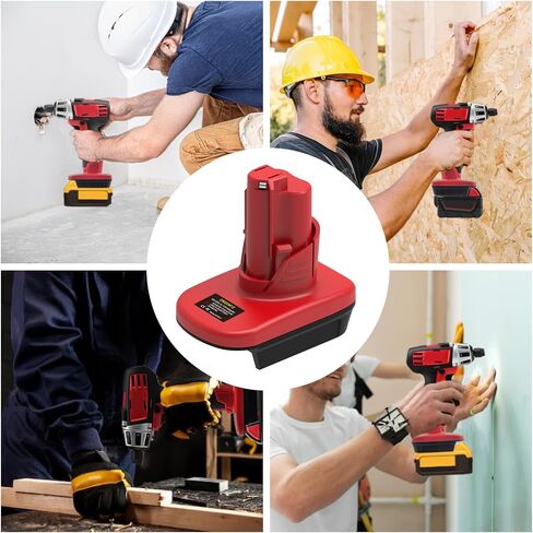 Battery Adapter for Milwaukee M12 12V Tools, Compatible with DeWalt 20V MAX and Milwaukee M18 18V Lithium Batteries, M18 to M12 Battery Converter for Cordless Power Tools,（ Adapter Only） in Kuwait