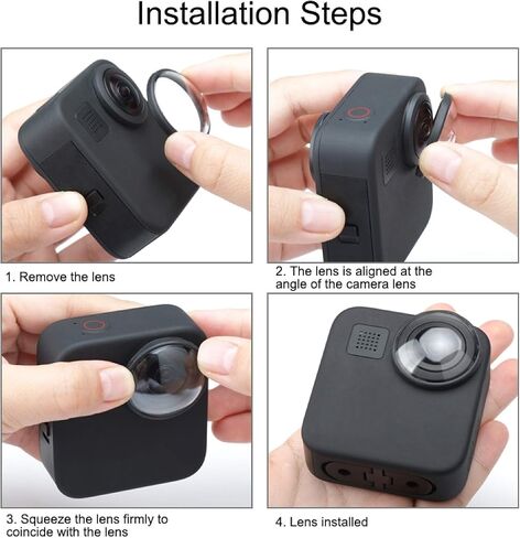 4-Pack Lens Covers for GoPro Max, Protective Lens Guards | Shockproof, Dustproof and Waterproof Lens Covers with Anti-Oil Coating for GoPro Max Cameras in Kuwait