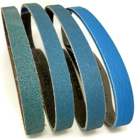 3/8 Inch x 13 Inch Zirconia Sanding Belts, 4 Each of 40/60/80/120 Assorted Grits, Belt Sander Tool for Woodworking, Metal Polishing (16 Pack) in Saudi Arabia