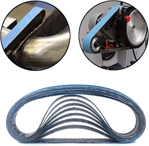 3/8 Inch x 13 Inch Zirconia Sanding Belts, 4 Each of 40/60/80/120 Assorted Grits, Belt Sander Tool for Woodworking, Metal Polishing (16 Pack) in Saudi Arabia