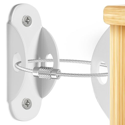 Furniture Anchors for Baby Proofing (10 Pack) Anti Tip Furniture Anchors Securing 400lbs,Wall Anchor Earthquake Straps Prevent Baby Pet from Falling Furniture Dresser & Bookshelf, White in Saudi Arabia