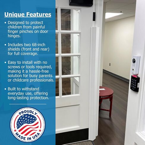 Cardinal Gates PinchNot CSP29 90° Door Finger Pinch Guard, Front & Rear | Front and rear door finger pinch guards fit residential doors opening to 90 degrees. Adhesive installation; no tools. in Saudi Arabia