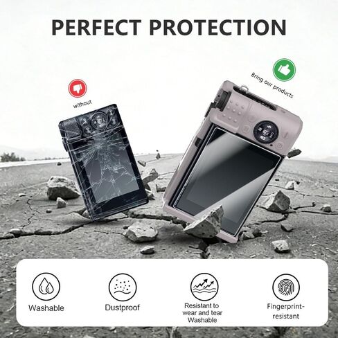 Camera Case for Canon PowerShot SX740/ SX730 Digital Camera Accessories,SX740 HS Cave, Soft Silicone Protective Case,Comes with 1 Screen Protectors and 1 Wrist Strap- (Rose Grey) in Kuwait