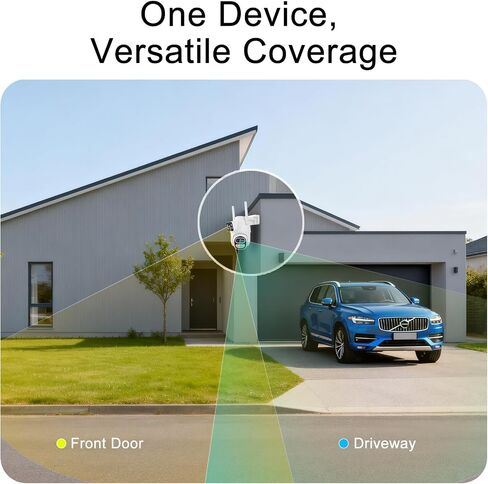 Dual Lens Outdoor Camera Wired, Pan/Tilt Indoor Security Camera, 360° View | Auto Motion Tracking, Color Night Vision, Two-way Talk, Free AI Detection, 2.4G Wi-Fi, 24/7 Continuous Recording in Saudi Arabia