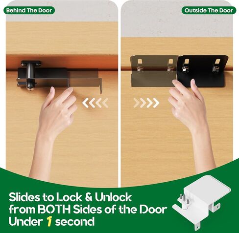 Child Safety Door Top Lock, Child Proof Door Top Lock, Top Door Lock for Kids Safety, Adjustable Lock Child Safety Top Lock, Sliding Door Lock for Kids Safety, Sturdy Metal, Black, 1 Pack in Saudi Arabia