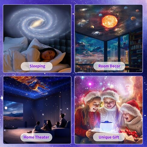 Galaxy Projector, 13 in 1 Planetarium Star Projector Realistic Starry Sky Night Light with Solar System Constellation Moon for Bedroom Ceiling Home Theater Living Room Decor in Saudi Arabia
