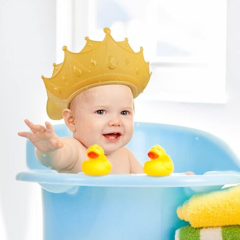 2PCS Baby Shower Cap for Kids, Adjustable Baby Hair Washing Shield Toddler Visor Hat for Eyes and Ears Protection Shampoo Cap for 0-9 Years Old Children in Saudi Arabia