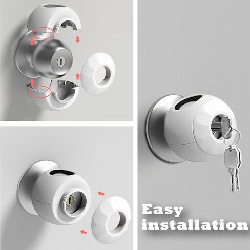 1 Pack Childproof Door Knob Covers Babyproof Child Door Locks Door Handle Baby Proofing Door Safety for Kids in Kuwait