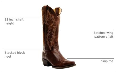Women's Women'S Wheeler Performance Western Boot Snip Toe Brown 6 1/2 M US in Saudi Arabia