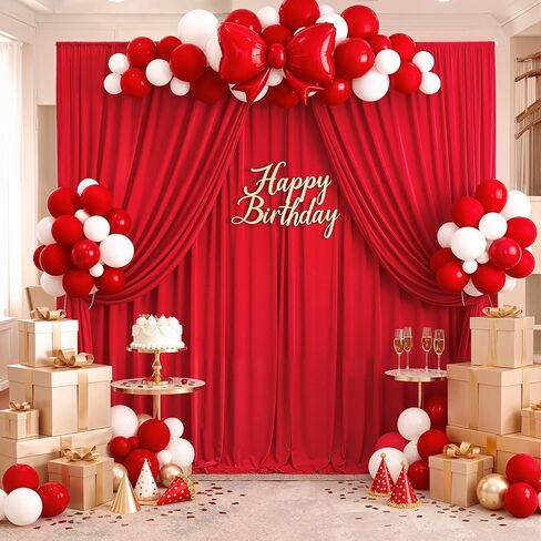 50ftx10ft Wrinkle Free Beige Backdrop Curtains for Parties, Silky Polyester Photo Backdrop Drapes 10 Panels 5x10ft Back Drop Cloth for Wedding Birthday Baby Shower Photography Background in Saudi Arabia