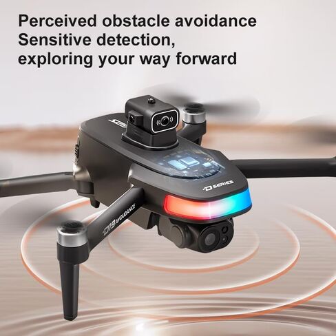 Drone with UHD Camera for Adults, FPV Drone with Screen on Controller, Brushless Motor, Obstacle Avoidance One Key Start/Return, 3 Speed Modes Optical Flow Foldable RC Quadcopter, Aerial Photography Drones with LED Lights Gifts for Beginners Adults in Saudi Arabia