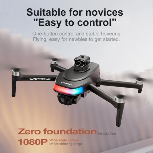 Drone with UHD Camera for Adults, FPV Drone with Screen on Controller, Brushless Motor, Obstacle Avoidance One Key Start/Return, 3 Speed Modes Optical Flow Foldable RC Quadcopter, Aerial Photography Drones with LED Lights Gifts for Beginners Adults in Saudi Arabia