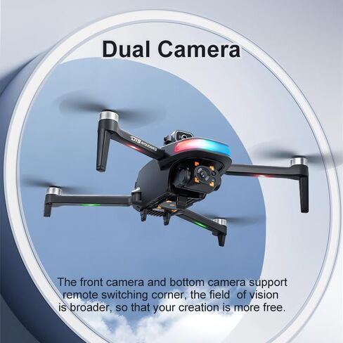 Drone with UHD Camera for Adults, FPV Drone with Screen on Controller, Brushless Motor, Obstacle Avoidance One Key Start/Return, 3 Speed Modes Optical Flow Foldable RC Quadcopter, Aerial Photography Drones with LED Lights Gifts for Beginners Adults in Saudi Arabia