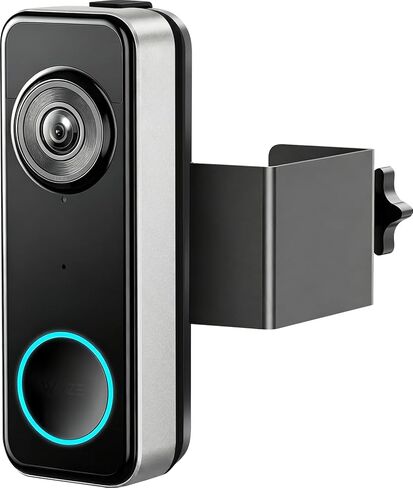 Anti-Theft Doorbell Mount for Wyze Battery Video Doorbell/Duo Cam Video Doorbell, No-Drill Doorbell Camera Mount for Wyze Doorbell Camera, All Metal Door Camera Mount for Home Apartment Rentals in Saudi Arabia