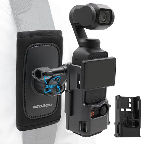 Osmo Action Backpack Mount with Quick Release Magnetic Base, 360 Rotation Bag Mount Shoulder Belt Holder Attachment for DJI Action 5 Pro 4 3 Osmo 360 Accessories in Kuwait