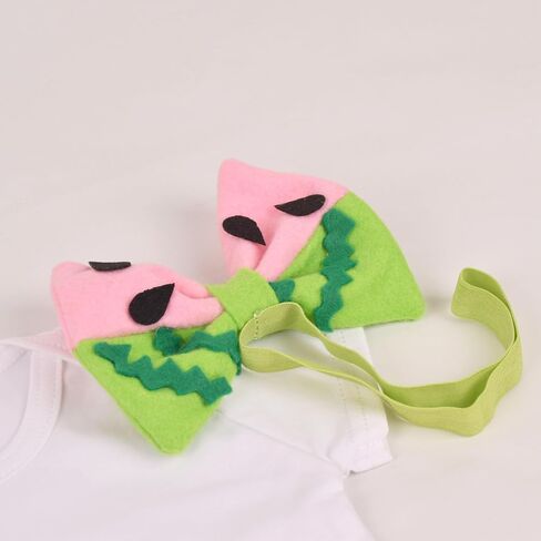 Watermelon Birthday Tutu Outfit Baby Girls 1st Cotton Romper+Tutu Skirt+Headband Fruit Cake Smash Photoshoot Outfit in Saudi Arabia
