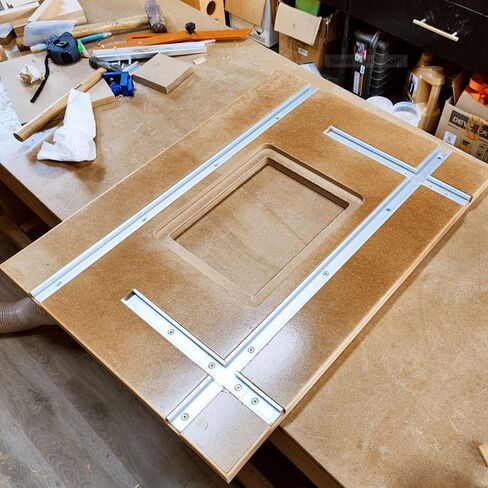 Aluminium 3/4" Miter Bar(300mm) and 2pc 400mm Double-Cut Profile 3/4" Slot T-Track with Predrilled Mounting Holes and Wood Screws,Table Saw Gauge Rod and 30 Type T-Track for Router Tables in Saudi Arabia