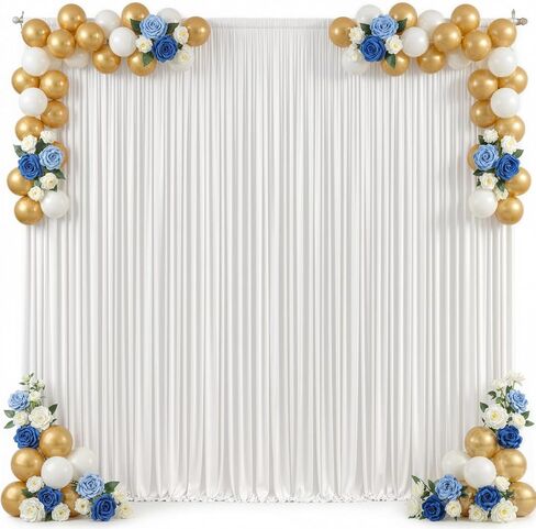 40x15ft Brown Backdrop Curtains for Parties Wedding Photo Wrinkle Free | Curtains Drapes Backdrop Polyester Photoshoot Backdrop for Baby Shower Birthday Party Photography Background 8 Panels 5x15FT in Saudi Arabia