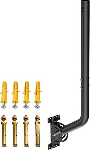 28" Universal Antenna Pole Mount, 160° Adjustable Mounting Bracket | 430 Stainless Steel J-Pole Mount for Cell Phone Signal Booster, TV Antennas, Weather Station – WeatherProof 1.38" OD, Silver in Kuwait