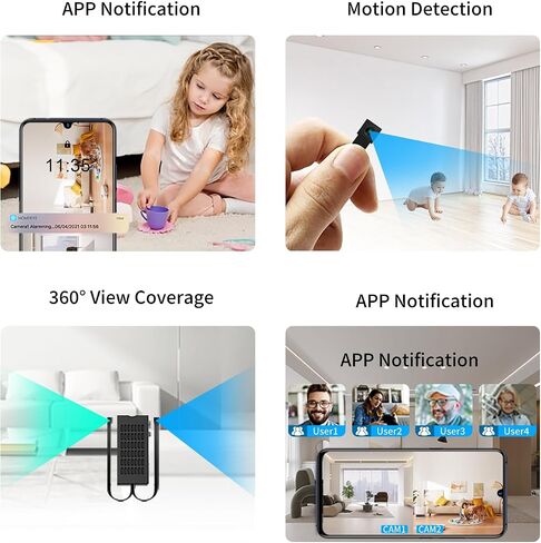 Small Hidden Camera DIY Module - Full HD 1080P Dual Lens - Mini Spy Camera - Tiny Discreet Nanny Cam - Cloud Storage in Kuwait