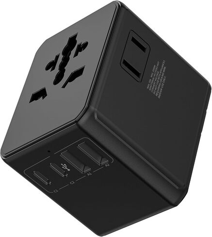 Power Adapter, 17W 220v to 110v Adapter,White Converter Us to Europe, for Some Electroics Application (Black) in Kuwait