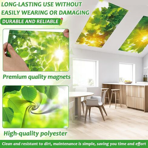 6Pcs Inspirational Fluorescent Light Covers for Classroom Ceiling Light 4x2Ft Motivational Word Magnetic Lights Cover Filter Easy Install for Back to School Office Hospital Ceiling Supply (Blackboard) in Saudi Arabia