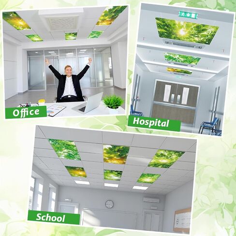 6Pcs Inspirational Fluorescent Light Covers for Classroom Ceiling Light 4x2Ft Motivational Word Magnetic Lights Cover Filter Easy Install for Back to School Office Hospital Ceiling Supply (Blackboard) in Saudi Arabia