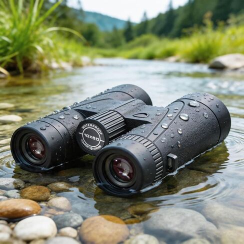 10x50 Binoculars for Adults, HD High Powered Binoculars with BAK4 Prism & FMC Optics, IPX7 Waterproof for Bird Watching Hunting Travel Cruise Marine in Kuwait